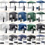 2x2m/3x3m/3X6m Pop up Gazebo Garden Marquee Party Tent Outdoor Sun Canopy w/ Bag