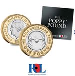 Official RBL Poppy Pound £1 Coin PERFECT Condition (BUNC) Remembrance One Pound