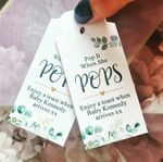 Pop It When She Pops | Prosecco Favour Tags | Personalised Baby Shower Tags x 15