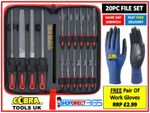 Cobra 20PC Assorted File Set For Metal Needle Tool Glass Metal Woodworking 23-89