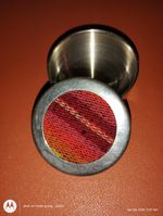Inpel Genuine Pewter Trinket Canister  With Velvet Linen Top