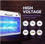 ASPECTEK 20W UV Fly Killer - 2,800V Grid, Indoor/Outdoor Self-Cleaning