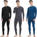 Mens 100% Merino Wool Base Layer Set Ski Thermal Long Johns Top Bottom Underwear