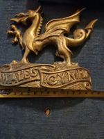 Solid Brass Welsh Dragon weight is 1k