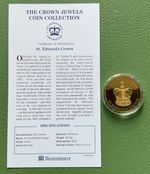 2004 TURKS & CAICOS - FIVE CROWNS: ST EDWARDS CROWN (EMERALD INSERT) + COA