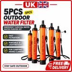 Personal Water Filter Straws Outdoor Emergency Portable Water Filtration 1-10Pcs