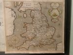 antique William Hole engraved map England  Anglia Anglosaxonum Heptarchia 1607