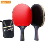 6 Star Table Tennis Racket 2PCS Professional Ping Pong Racket Set Pimples-in