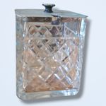 Vintage Cut Glass Mustard / Condiment Pot | Hallmarked Silver Lid 