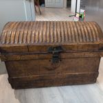 Rare Cunard White Star Jones Brothers steel Travelling Trunk 19th Century