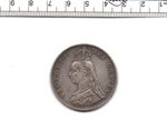 1887 JUBILEE HEAD QUEEN VICTORIA STERLING SILVER EF DOUBLE FLORIN (MS-006)