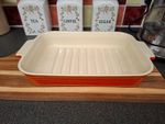 Le Creuset 31cm Volcanic Orange Stoneware Rectangular Baking Roasting Dish