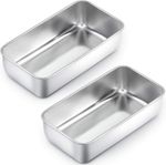 Homikit Stainless Steel Loaf Tin Set of 2 for Baking Bread and Cakes