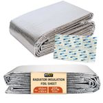 Radiator Insulation Foil Sheet Reflective Thermal Energy Saving With Sticky Pads
