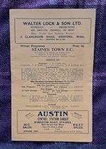 1960/61 Spartan League - STAINES TOWN v. TRING TOWN