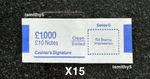 NEW POLYMER NOTES 15 X £10 Money Bands  Currency Straps Hold £10 Notes Of £1000 