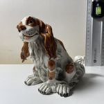 Vintage Capodimonte Springer Spaniel Dog Figurine