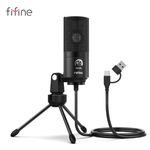 FIFINE K669B USB Condenser Microphone with Stand for PC Gaming Streaming Podcast