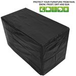 Woodside Black Small Bistro Waterproof Outdoor Garden Patio Set Furniture Cover