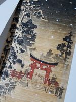 Three Japanese Woodblock Prints Oriental Vintage Antique Block Print