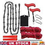 53 Inch Hand Rope Chain Saw Sharp Manual Tree Limb Chain Saw with 68 Teeth