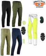 Australian Bikers Gear Men Motorcycle Chino Jeans CE AA rated lined with Kevlar