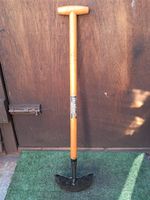 Vintage Garden Edging Lawn Edger Tool Wood Handle Old Tool (#030)