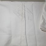 Vintage Metis Linen Monogrammed French Sheet. 