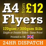 A4 Flyers Leaflets Printed Full Colour 170gsm 300gsm Silk - A4 Flyer Printing