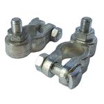 2x Heavy Duty Battery Terminals Stud Nut Positive Negative Terminal PAIR