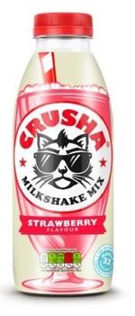 Crusha Strawberry Milkshake 1ltr Pack of 1 or 12