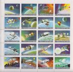 miniature sheet space fujeira mint
