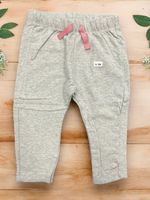 🎀🩶 #220 Baby Boden Grey Joggers Pink Tie 12-18months🩶🎀