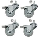 Castor Wheels 50mm M10 Threaded for Storage Roll Roller Cage x 4 + Nuts