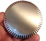 Vintage Silver & Gold Metal Two-Tone Stratton Crimped Edge Design Powder Compact