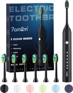 7AM2M Sonic Electric Toothbrush for Adults and Kids with 6 Brush Heads, 5 Modes