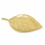 Elegant Gold Metal Leaf Decorative Tray |  Display Vanity Tray | Display Plate
