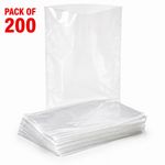 200 x Clear Polythene Bags Plain Open Top Storage Packing Bags Various Sizes Bag