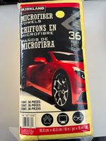 Kirkland Signature Microfibre Towels 36 Pack 16 x 16in Yellow Automotive