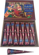 WHOLESALE PRICE,  KAVARI DEEP DARK BROWN Henna BRIDAL Cones + designs 100% FRESH