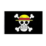 One Piece Flag Anime Straw Hat Pirates Skull Monkey D Luffy 90 x 150cm NEW!