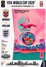 2026 NORWAY v England World Cup Final USA SOUVENIR Programme Mexico City 11 July