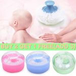Portable Soft Body Powder Puff with Box Case Safe Container Talcum Sponge 2026