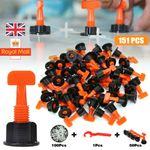 151pcs Floor Wall Tile Leveler Tools Reusable Tile Spacers Levelling System Cons