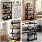 3/4/5 Tier Plastic Shelving Home Storage Unit Shelves Racking Garage Organiser