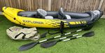 Intex Explorer K2 Inflatable Double Kayak Set & 2 Paddles/Oars /Pump & Carry Bag