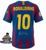 Ronaldinho SIGNED Barcelona 2006 Champions League FINAL SHIRT Jersey PHOTO PROOF