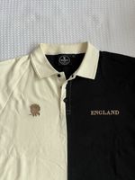 Guinness Mens Short Sleeve England Rose Cream And Black Cotton Polo Shirt Size L