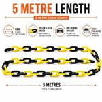 Barrier Chain 6mm Plastic Link Visible Warning Barrier Safety Per 5 Metre Kit