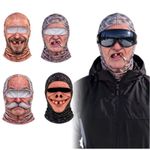 Funny Face Coverings Mask For Men Novelty Old Man Print Ski Balaclava Face Mask